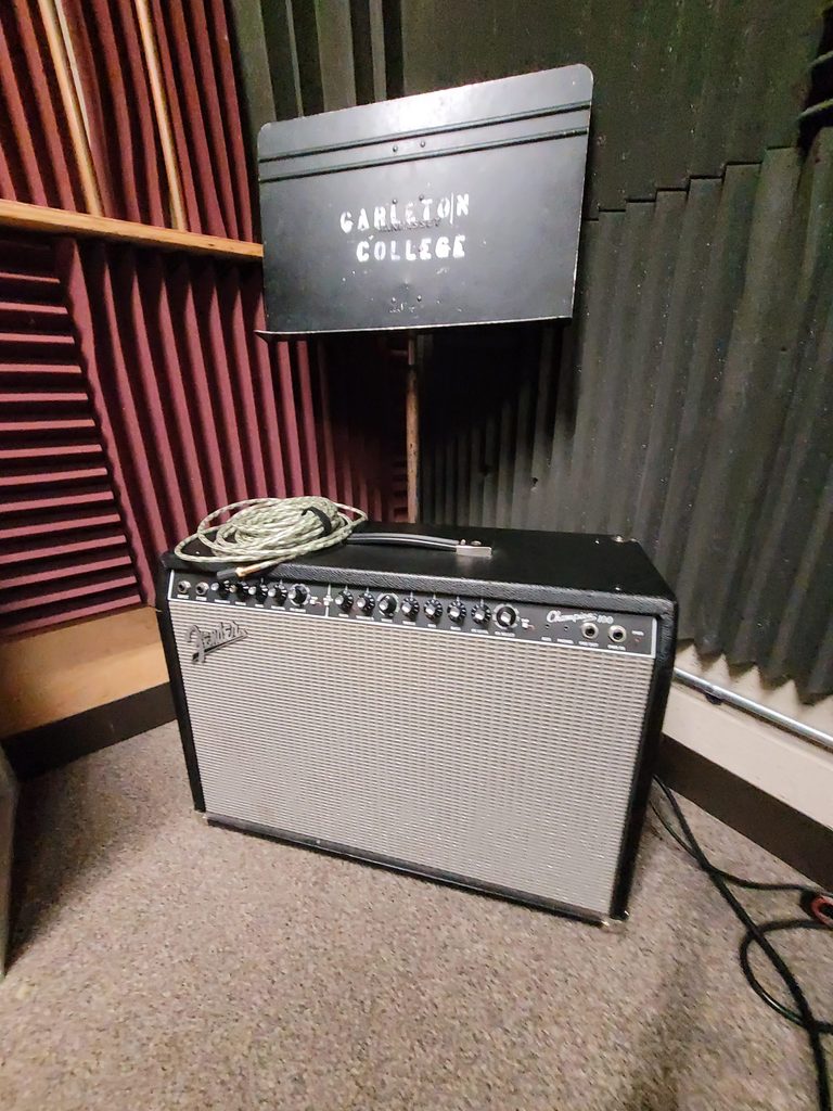Amplifier used in the Goodhue Band Room