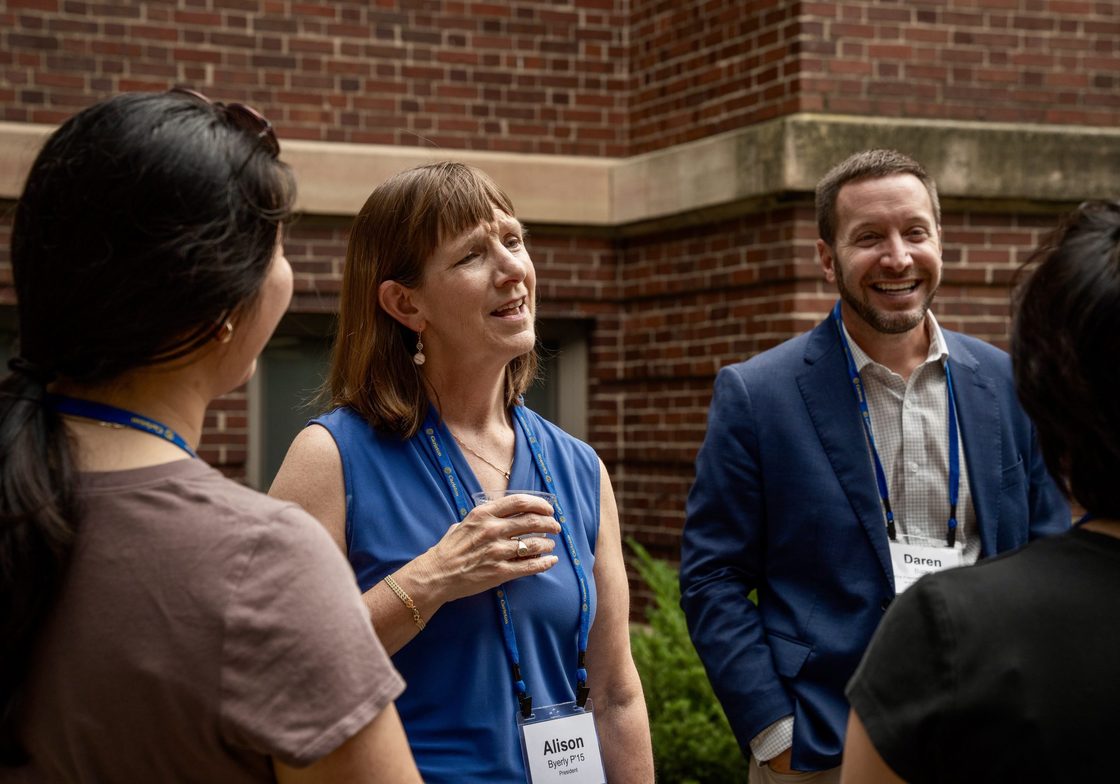 President Byerly and Daren Batke socializing with Jumpstart attendees.