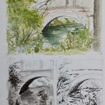 Drawing of a bridge by Emily Luna '23