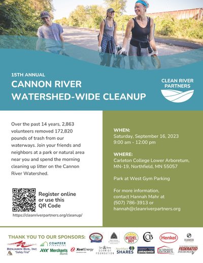 Cannon River Watershed-Wide Cleanup poster
