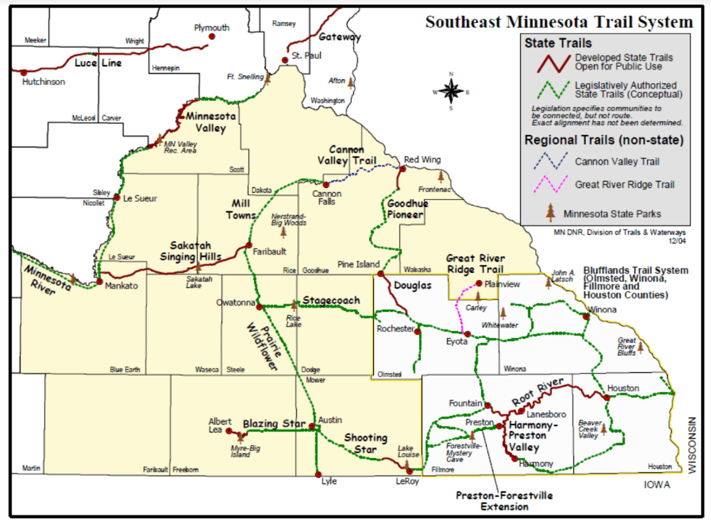 Southeastern MN trail system