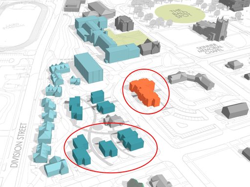 Map: New SHAC facility & townhouses