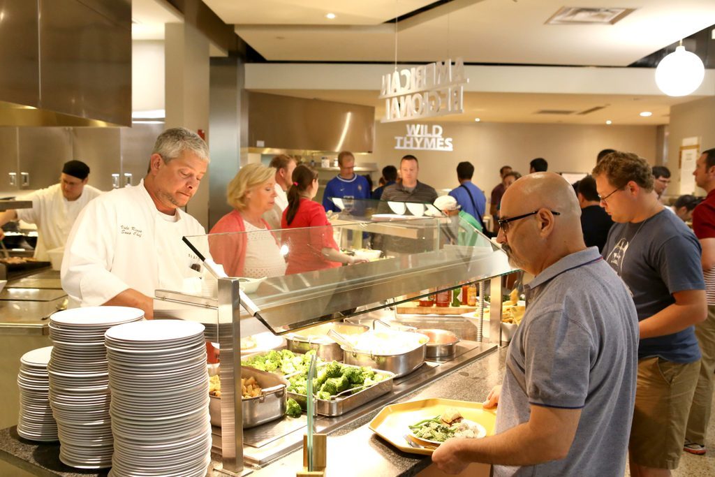 food service in the dining hall