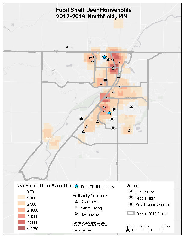 Northfield Heat Map of Food Insecurity