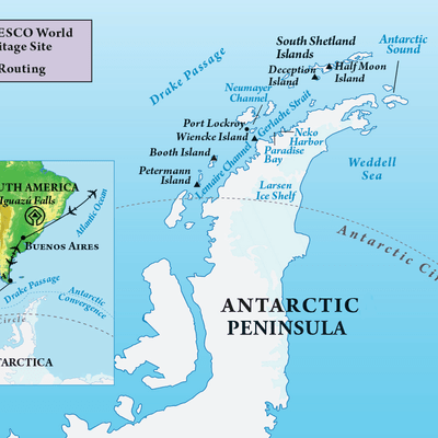 Expedition to Antarctica - Itinerary Map