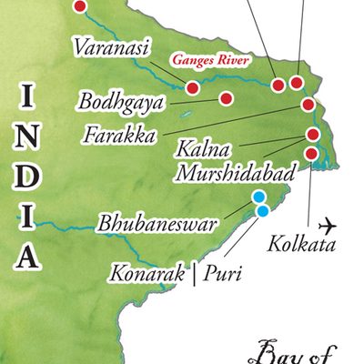 Map for Journey Down the Ganges