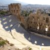 The Odeon of Herodes Atticus, located on the southwest slope of the Acropolis, Athens