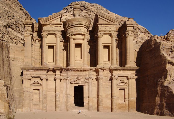 The massive "Monastery" at Petra, Jordan
