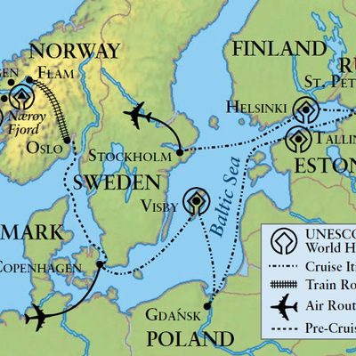 Baltic Sea 2016 itinerary map