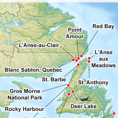Newfoundland and Labrador map