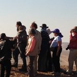 Our group viewing Pyramids on the horizon