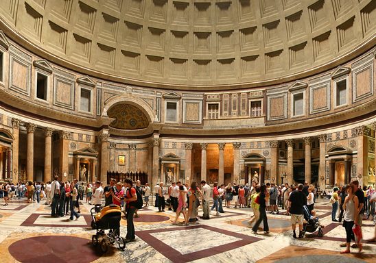 The rotunda inside the Pantheon