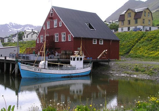 Icelandic harbor.