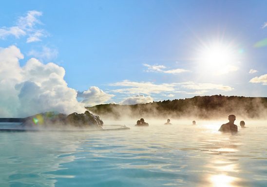 The Blue Lagoon, a "natural" geothermal pool in Reykjavík