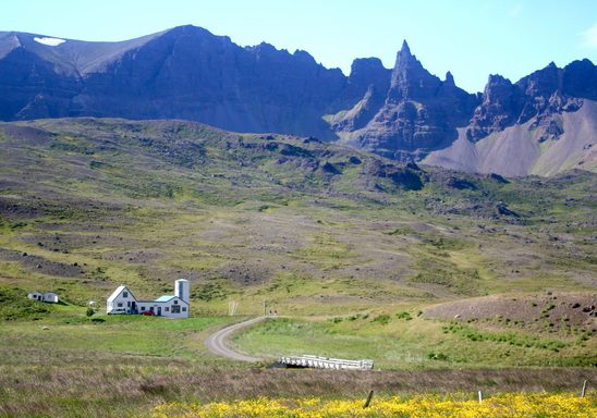 The mountainous Tröllaskagi Peninsula