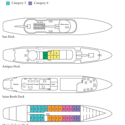 Deck plan for Le Ponant