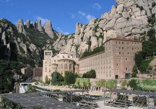 A view of the monastery at Montserrat.