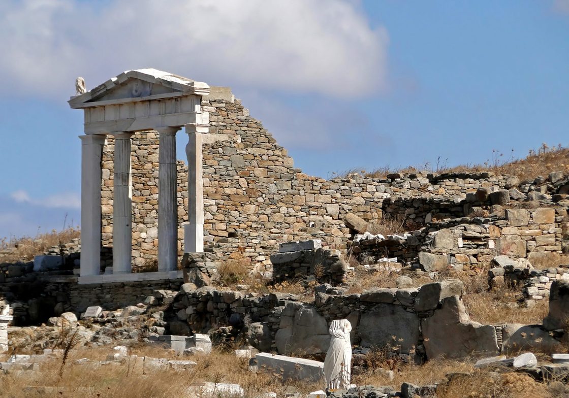 The temple of Isis on Delos, Greece