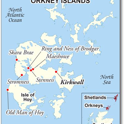 Map of Orkney.