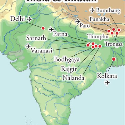 Northern India and Bhutan_Map