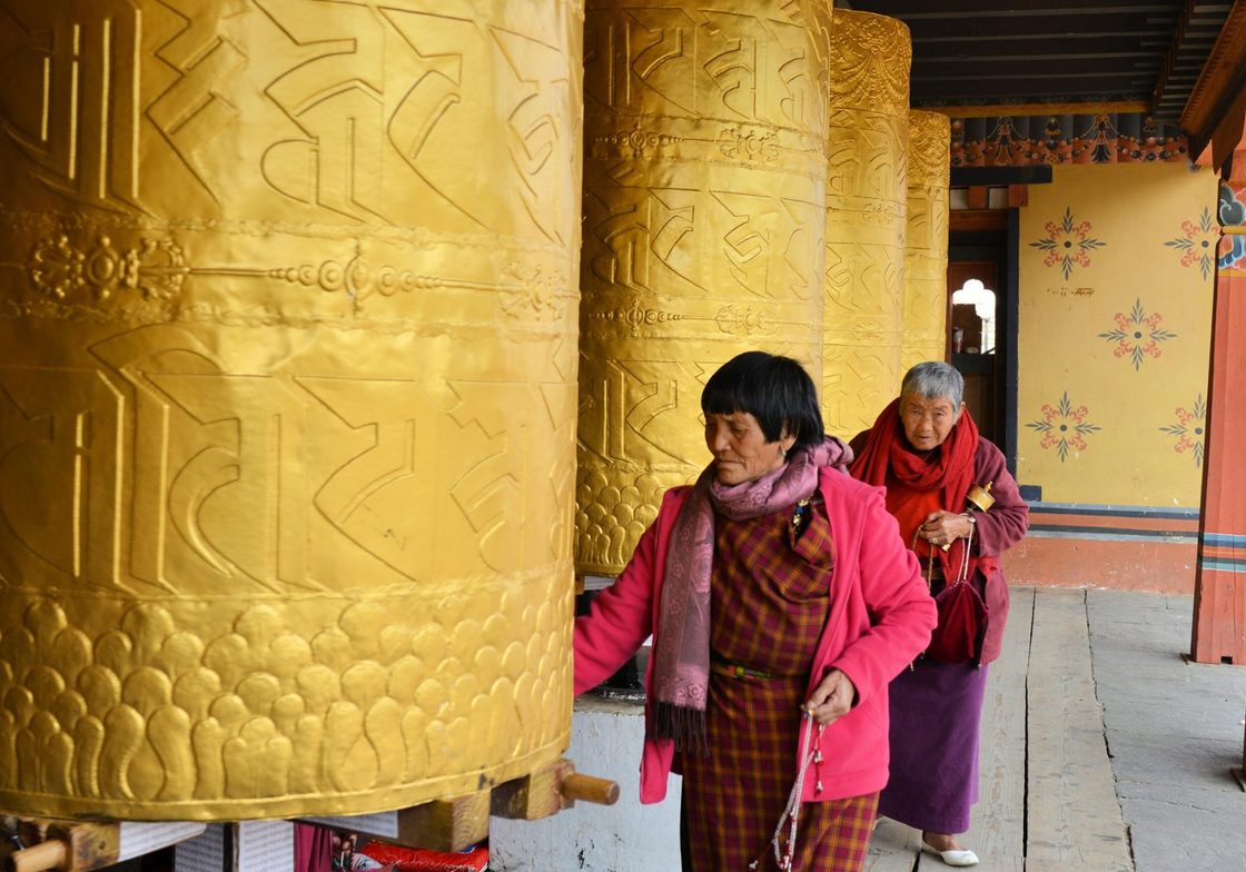 Prayer wheels, Thimphu