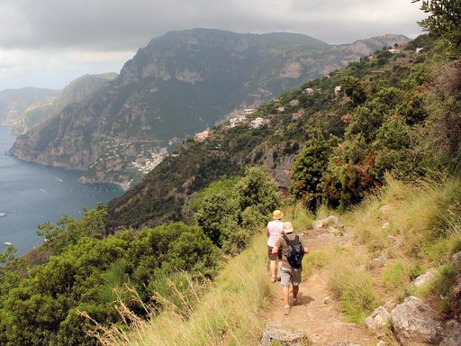 Travel on the “path of the Gods” trail in Agerola to reach Positano.