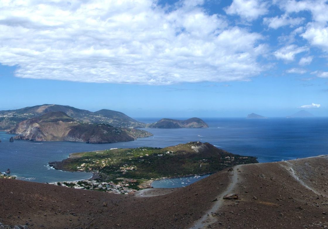A view from Vulcano, one of the seven Aeolian Islands.