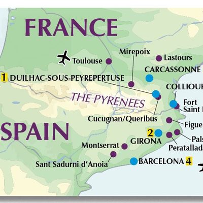 Pyrenees 2019 - Itinerary Map
