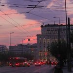 Modern Athens, nightfall