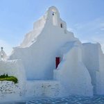 White church, blue sky