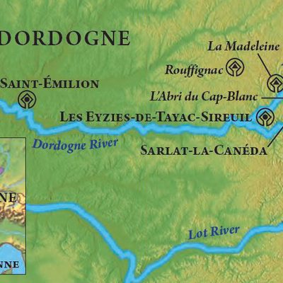 Dordogne itinerary map.
