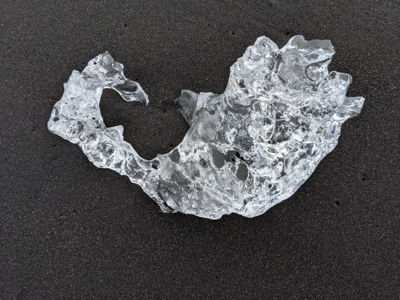 ice formation on the beach