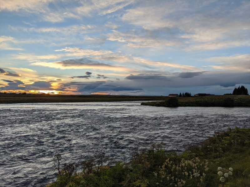 sunset view in Iceland