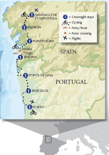 Portugal Cycling map