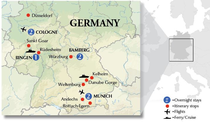 Germany Beer tour itinerary map 2026