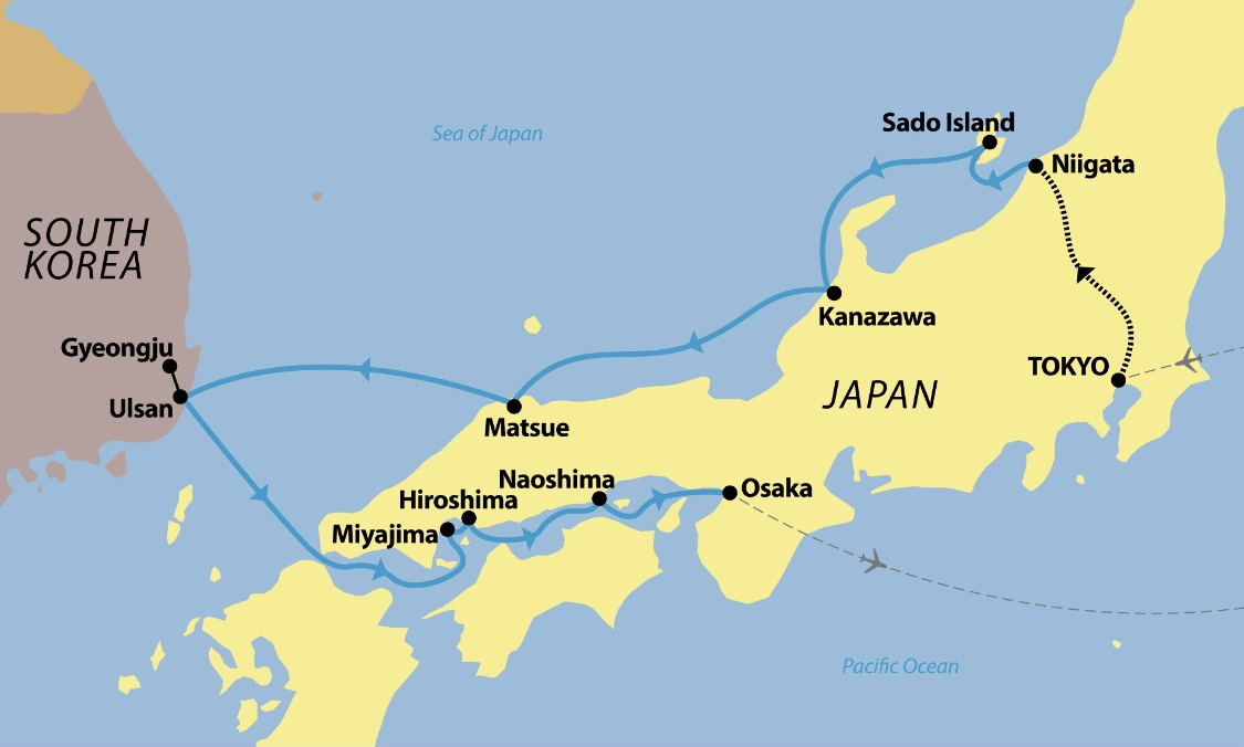 Japan By Sea Alumni Adventures Carleton College Japan By Sea Map FINAL 