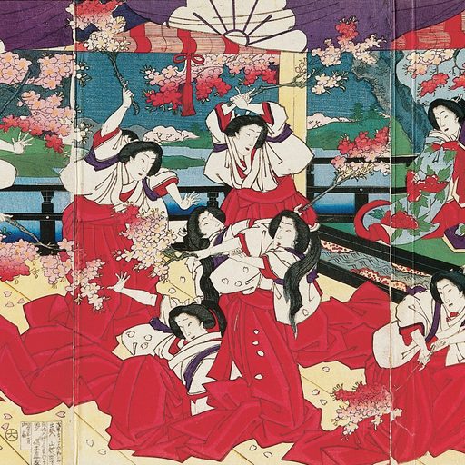Toyohara Chikanobu, Cherry Blossom Battle