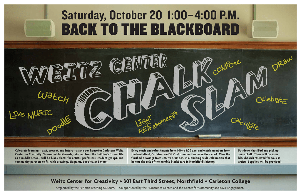 Weitz Center Chalk Slam poster