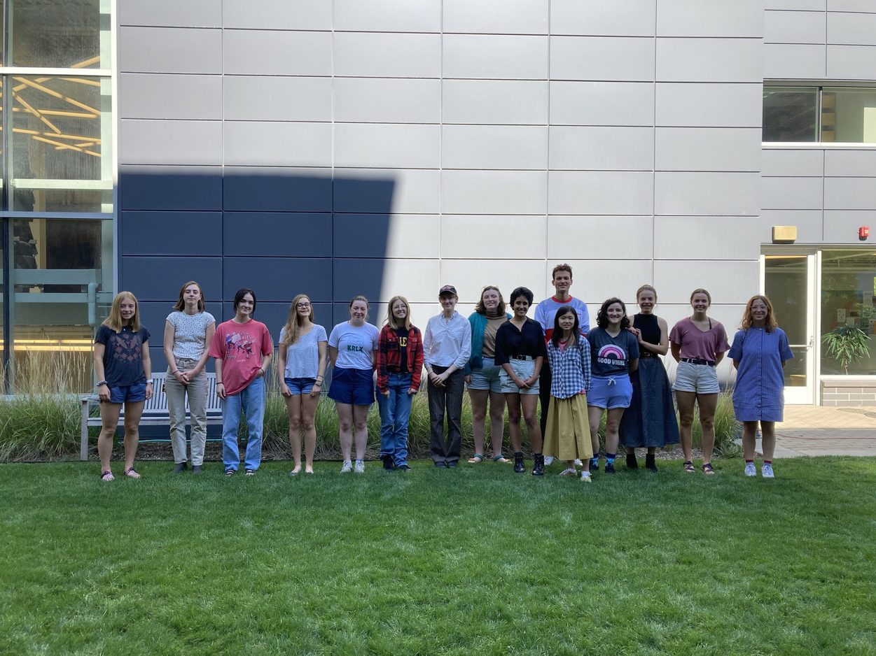 group photo of museum student workers