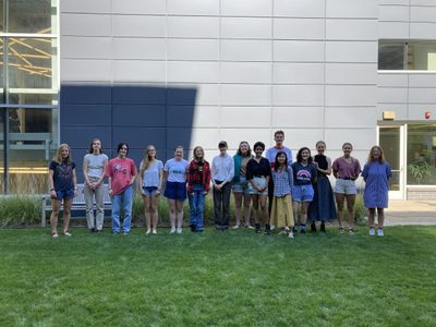 group photo of museum student workers