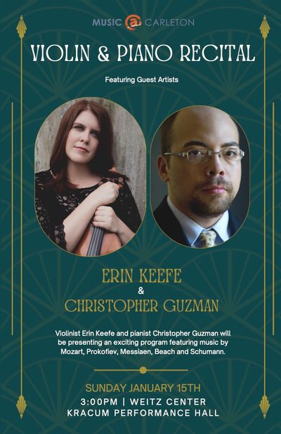 Erin Keefe - Violin & Piano Recital - Poster