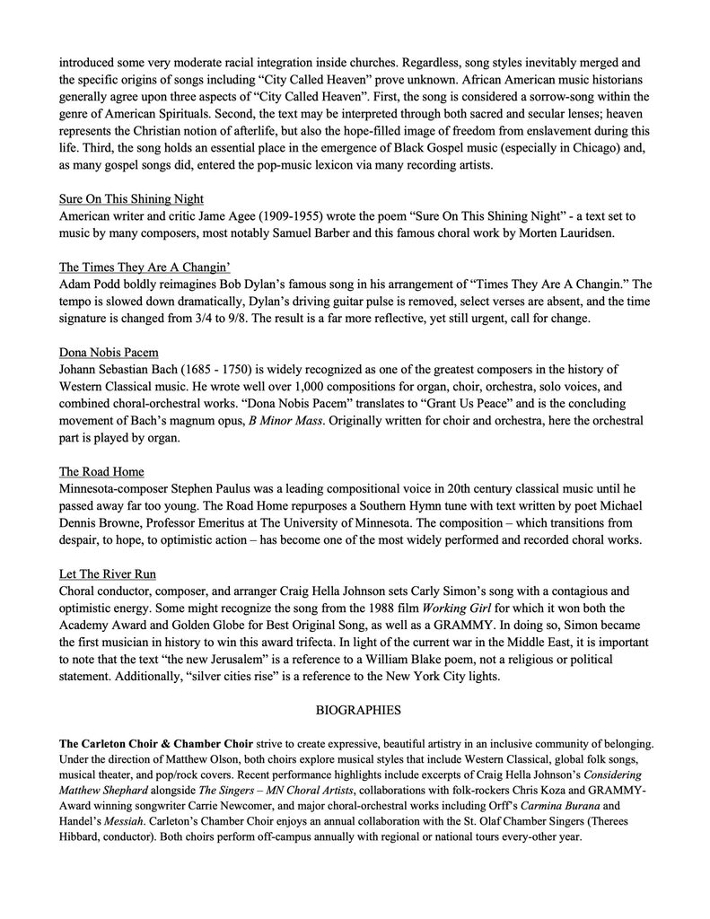 Choir Concert Program Pg. 3
