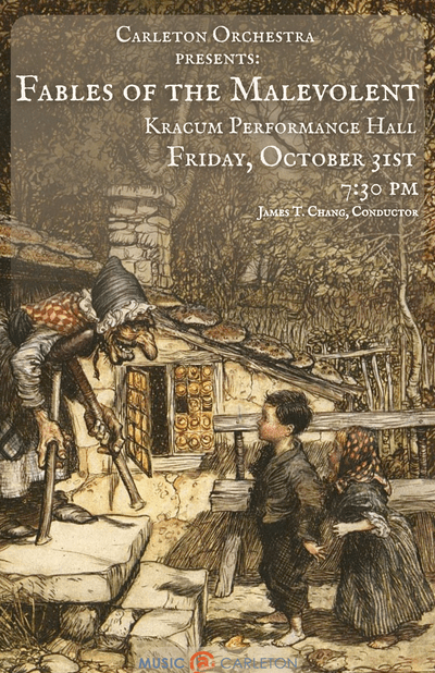 cartoon drawings featured on the Orchestra poster