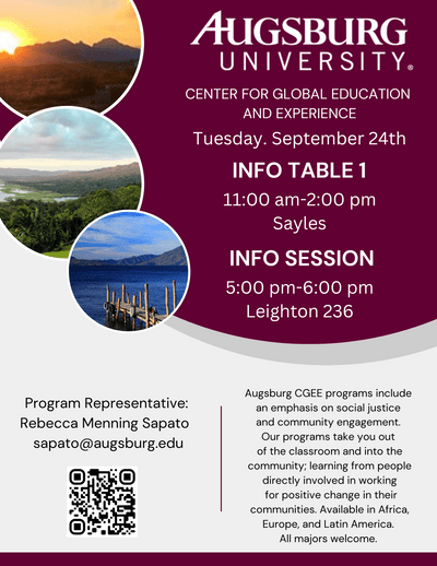 Augsburg info session poster