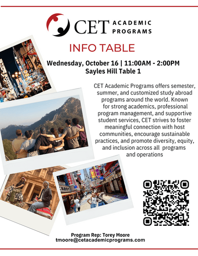 CET study abroad poster