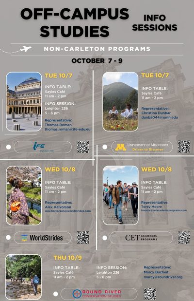 non carleton programs oct 7 - 9