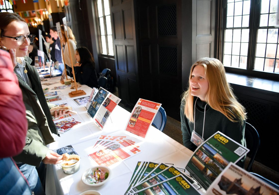 Student tabling at world's fair