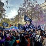 A transgender pride protest in the streets of Paris.