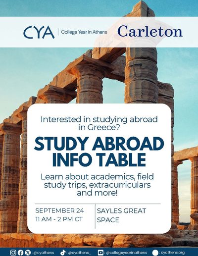 CYA x Carleton Tabling Fall 2026