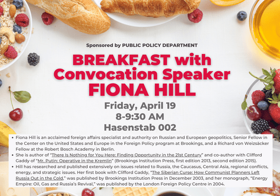 Breakfast with Fiona Hill